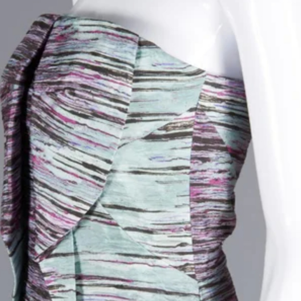 Brian Reyes Silk tiered dress